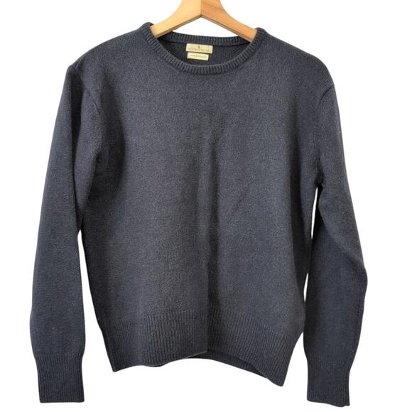 House of Bruar Womens Crewneck Sweater Medium Navy Blue 100% Pure Wool Luxury - Picture 1 of 8